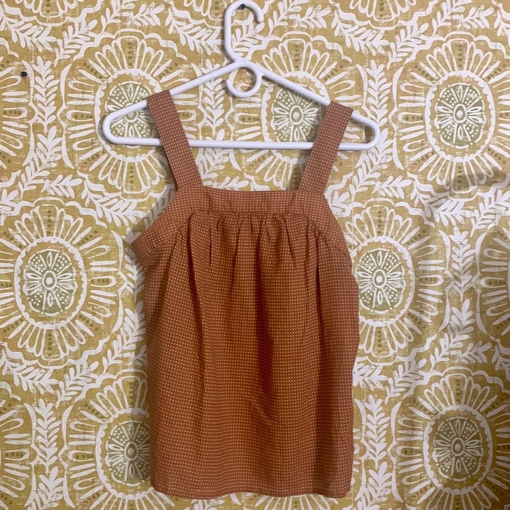 ana a new approach Golden Brown/Orange Wide Adjustable Straps Tank Top NWOT